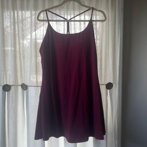 HALARA sports dress! Burgundy and so flattering to all body types